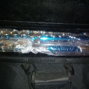 Student flute with books